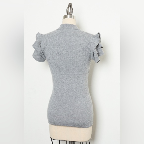 Flutter Sleeves Sweater 100% Cashmere[NEW] - Picture 4 of 5